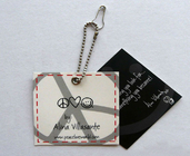 Eco Friendly Custom Clothing Labels Paper Company Tags For Clothing With Ball Chain