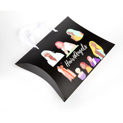 주문 Custom Printed Pillow Boxes with Handle – Luxury Packaging for Wigs, Hair Extensions & Accessories online manufacture