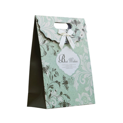 주문 Custom Wedding Gift Paper Bags with Die-Cut Handles & Ribbon – Luxury Party & Event Packaging online manufacture