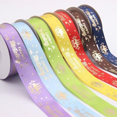 구입하다 Custom Gold Foil Logo Satin Ribbon – Personalized Polyester Ribbon For Packaging & Gift Wrapping 온라인 제조