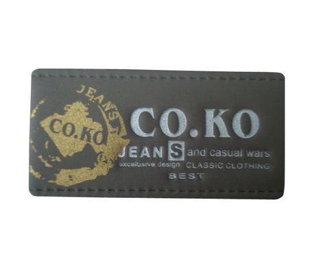 주문 Debossed 주문 가죽 상표는, 개인화한 의류 Monogrammed 레테르를 붙입니다 online manufacture