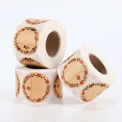 좋은 가격 맞춤형 인쇄 크라프트지 스티커 친환경 맞춤 로고 스티커 제조사 온라인으로