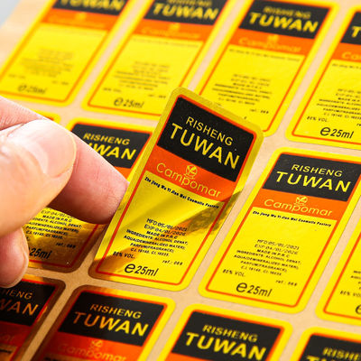 좋은 가격 맞춤형 인쇄 금박 스티커 엠보싱 메탈릭 라벨 & 맞춤형 메탈릭 스티커 온라인으로